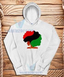 Black Woman Hair Hoodie African Flag Colors S-3XL