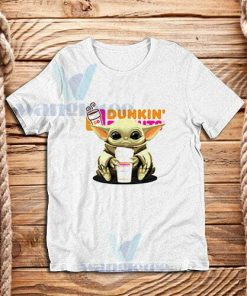 Dunkin Donuts Baby Yoda T-Shirt The Mandalorian Disney S-3XL