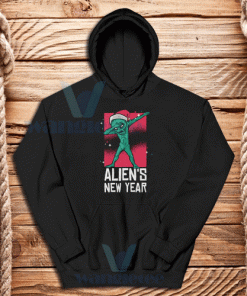 Dabbing Alien Christmas Hoodie Unisex Adult Size S-3XL