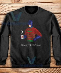 Batman Merry Christmas Sweatshirt Adult Size S-3XL