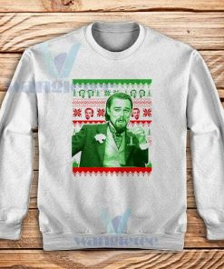Dicaprio Meme Christmas Sweatshirt Unisex Adult Size S-3XL