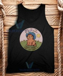 Cowboy Garfield Graphic Tank Top Adult Size S-2XL
