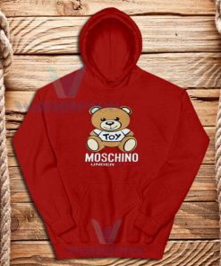 Moschino-Bear-Hoodie-Red