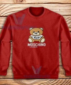 Moschino-Bear-Sweatshirt-Red