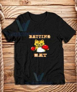 Batting-Cat-T-Shirt-Black