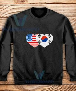 Patriotik-Amerika-Korea-Sweatshirt-Black