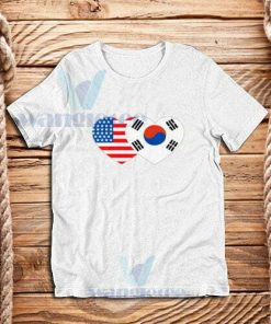 Patriotik-Amerika-Korea-T-Shirt